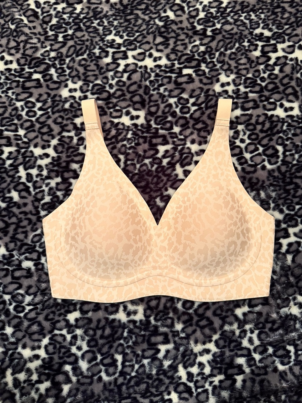 Popilush Seamless Wireless Jelly Leopard Contour Minimizer Support Bra